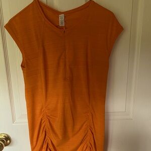 Atheleta Sz small cap sleeve ladies workout shirt! Orange! Good condition!